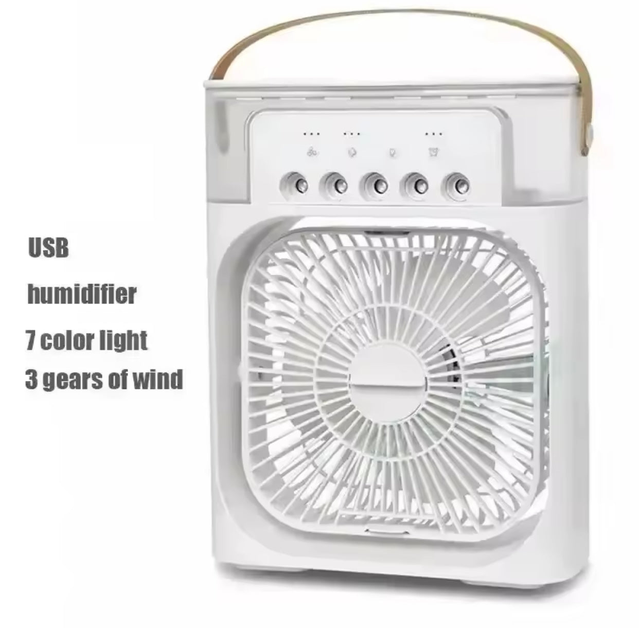 3-in-1 Mini Air Cooler – Fan, Humidifier & LED Night Light