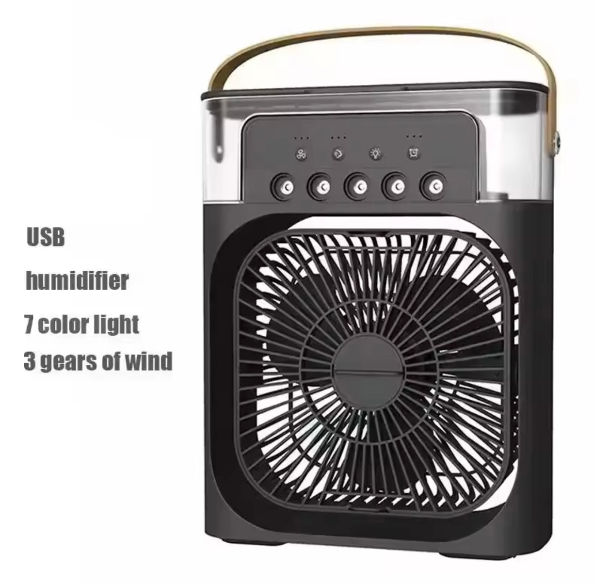 3-in-1 Mini Air Cooler – Fan, Humidifier & LED Night Light
