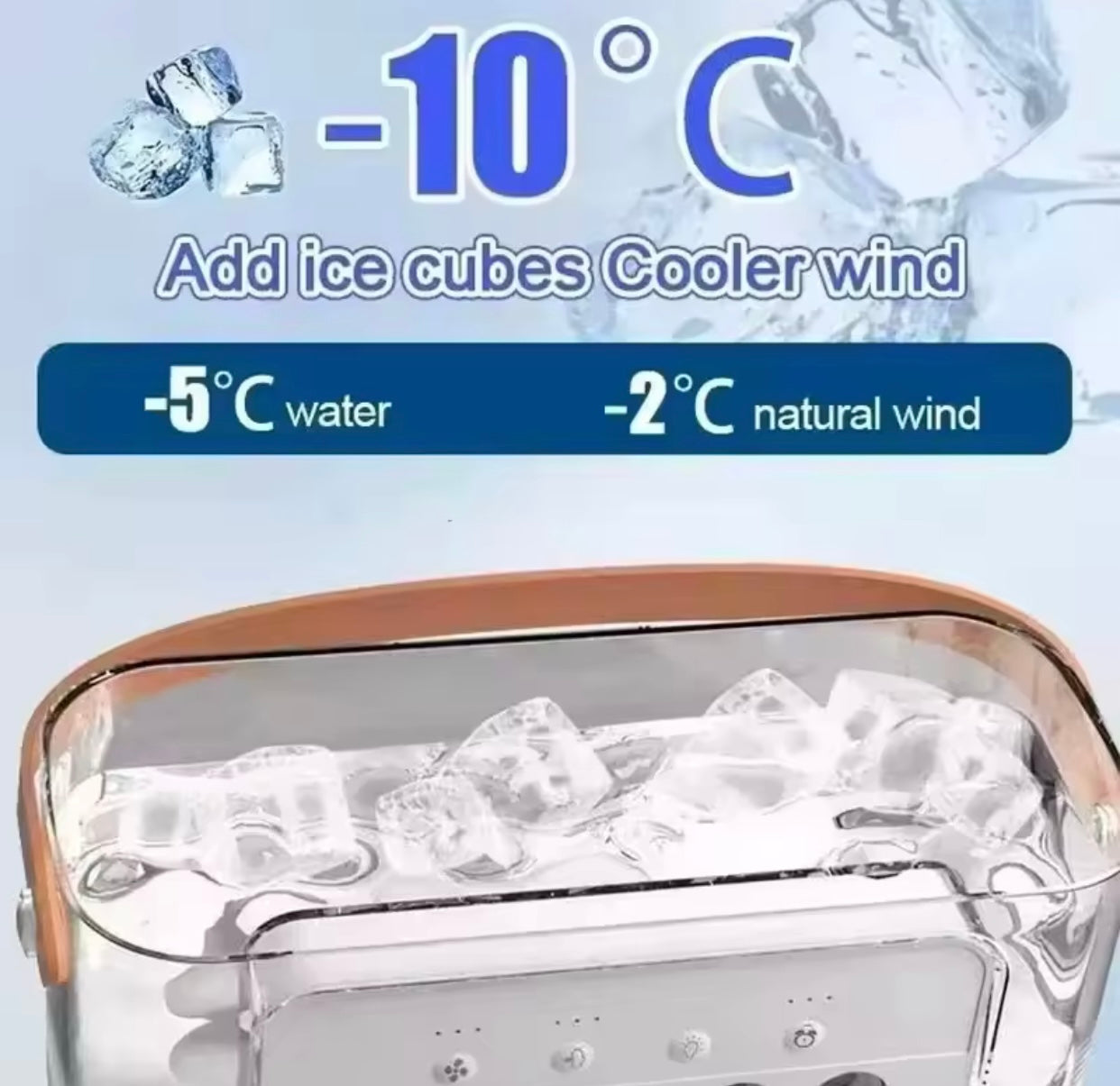 3-in-1 Mini Air Cooler – Fan, Humidifier & LED Night Light