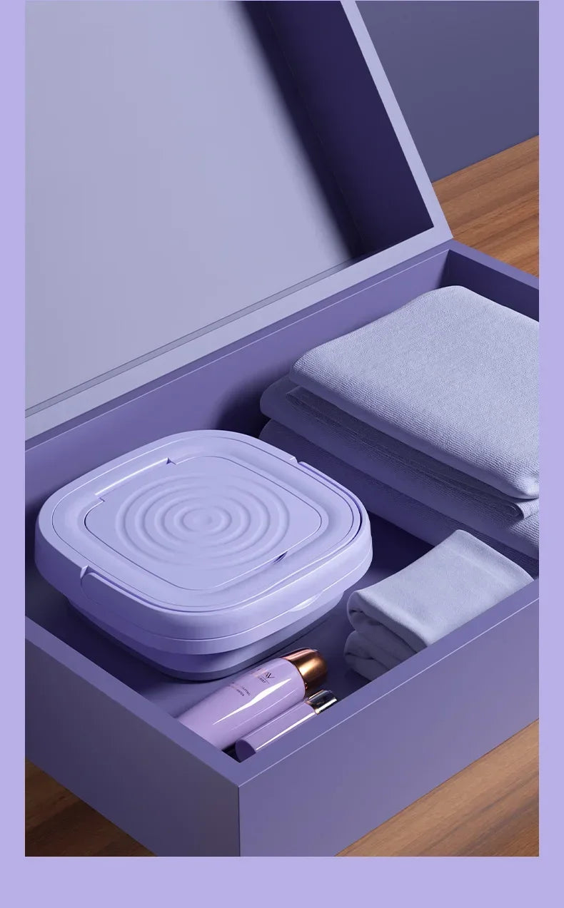 Portable Foldins Mini Washing Machine - ideal for Socks, Underwear & Baby Clothes
