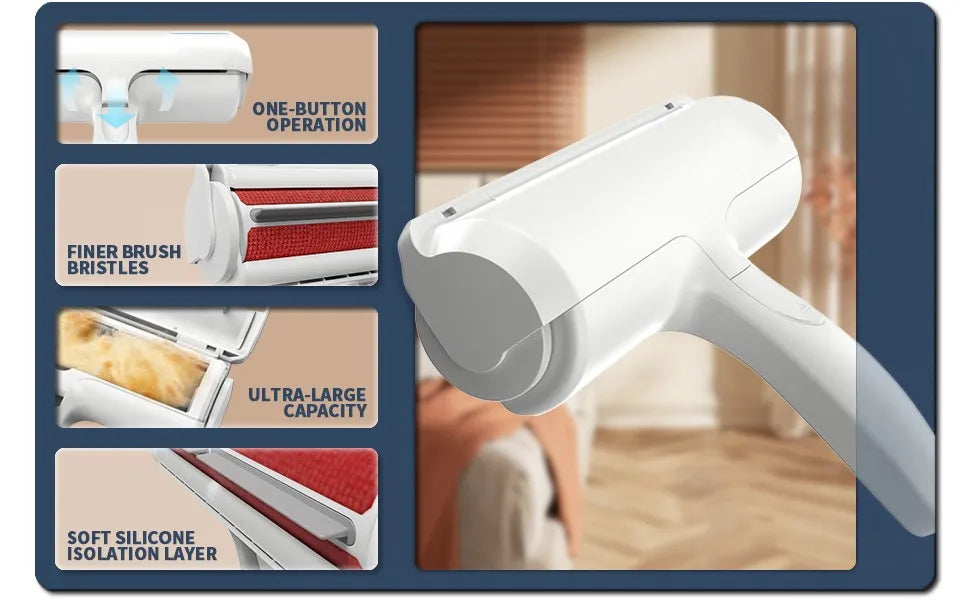 Pet Hair Remover Roller – No More Fur on Your Sofa, Bed & Clothes!