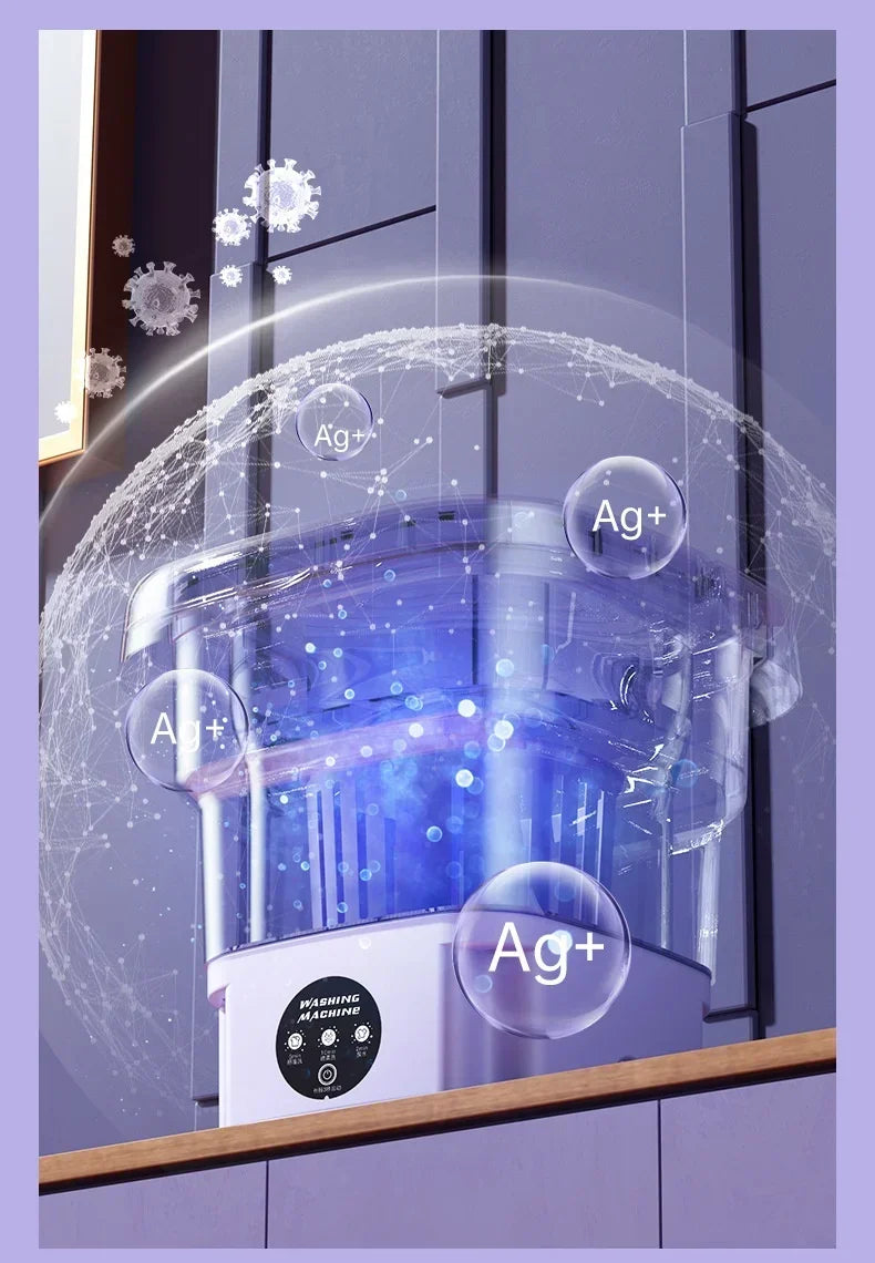 Portable Foldins Mini Washing Machine - ideal for Socks, Underwear & Baby Clothes