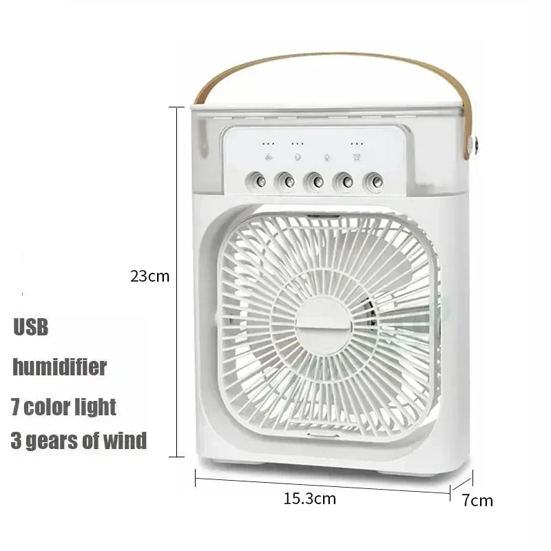 3-in-1 Air Cooler Fan – Mini AC + Humidifier + Night Light