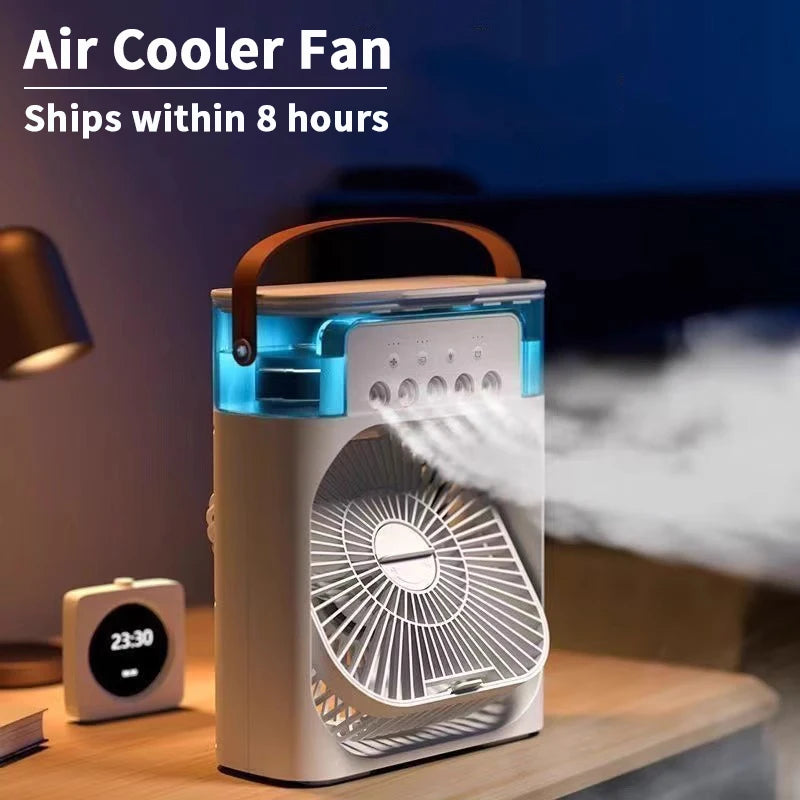 3-in-1 Air Cooler Fan – Mini AC + Humidifier + Night Light