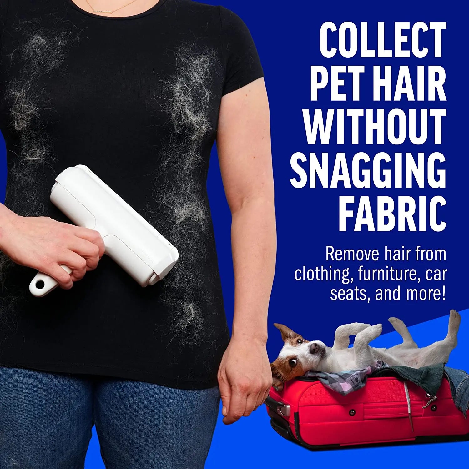 Pet Hair Remover Roller – No More Fur on Your Sofa, Bed & Clothes!