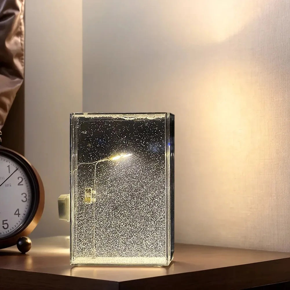 ❄️ Snowfall Crystal Night Light Lamp – Cozy Winter Vibes ❄️