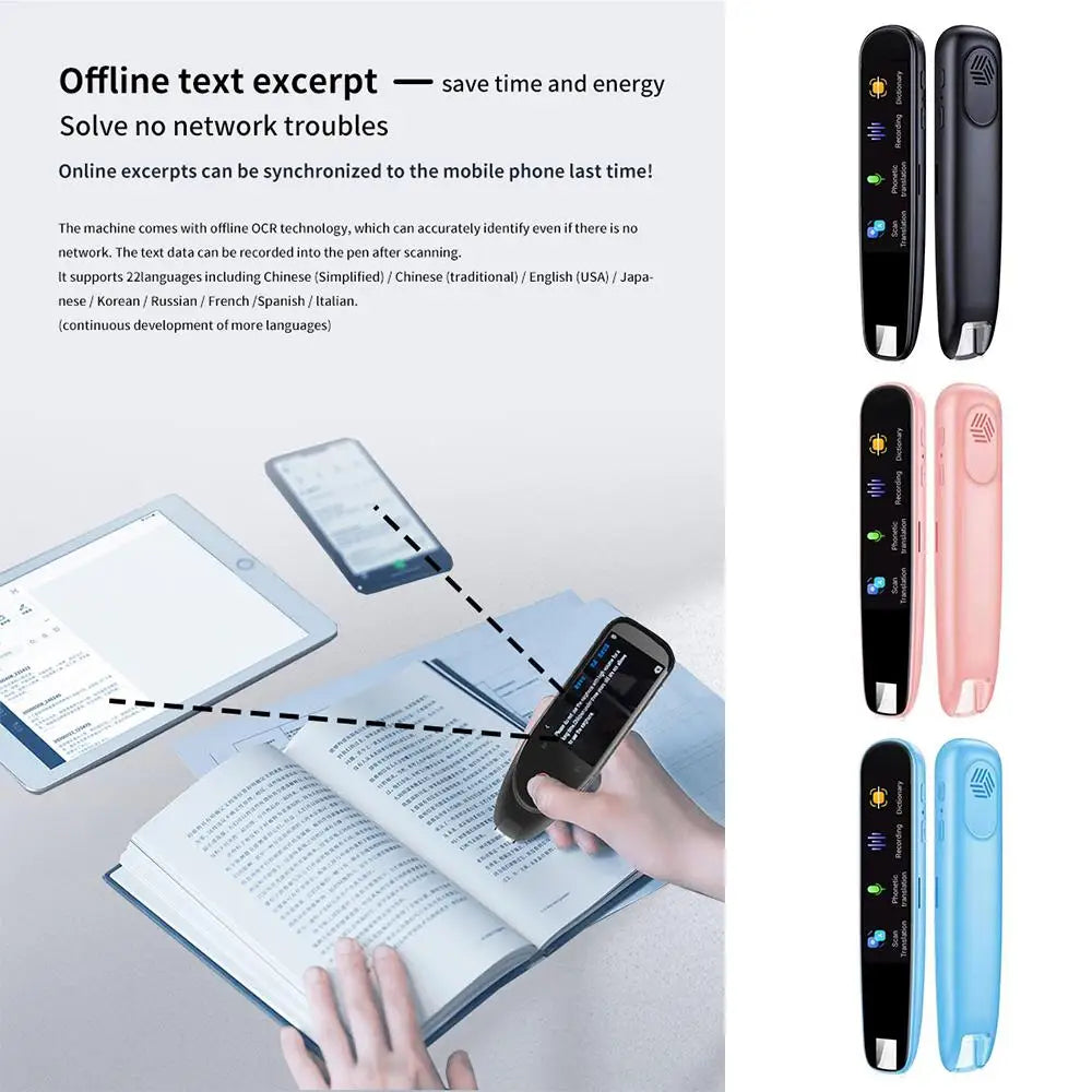 Offline Translation Pen- Smart OCR Scanner & 116-Language Voice Translator