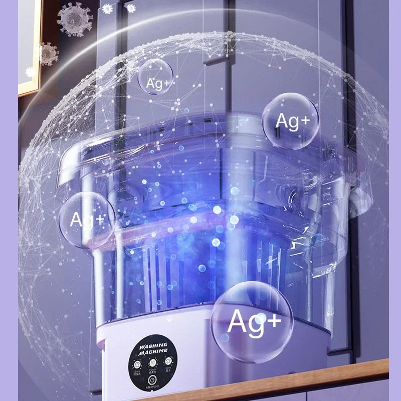 Portable Foldins Mini Washing Machine - ideal for Socks, Underwear & Baby Clothes