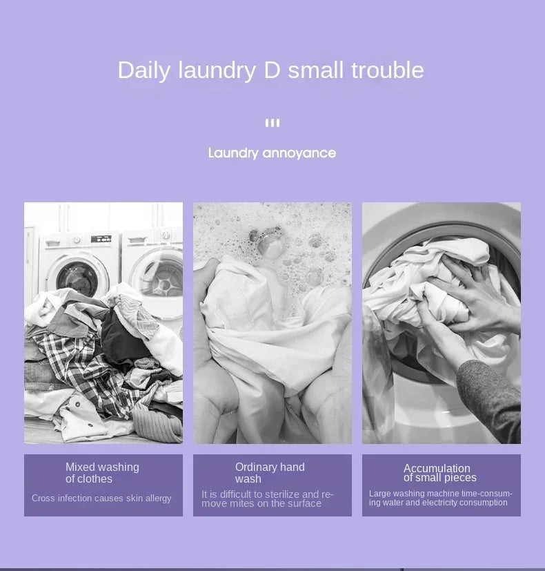 Portable Foldins Mini Washing Machine - ideal for Socks, Underwear & Baby Clothes