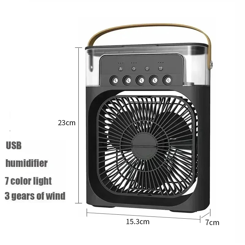 3-in-1 Air Cooler Fan – Mini AC + Humidifier + Night Light