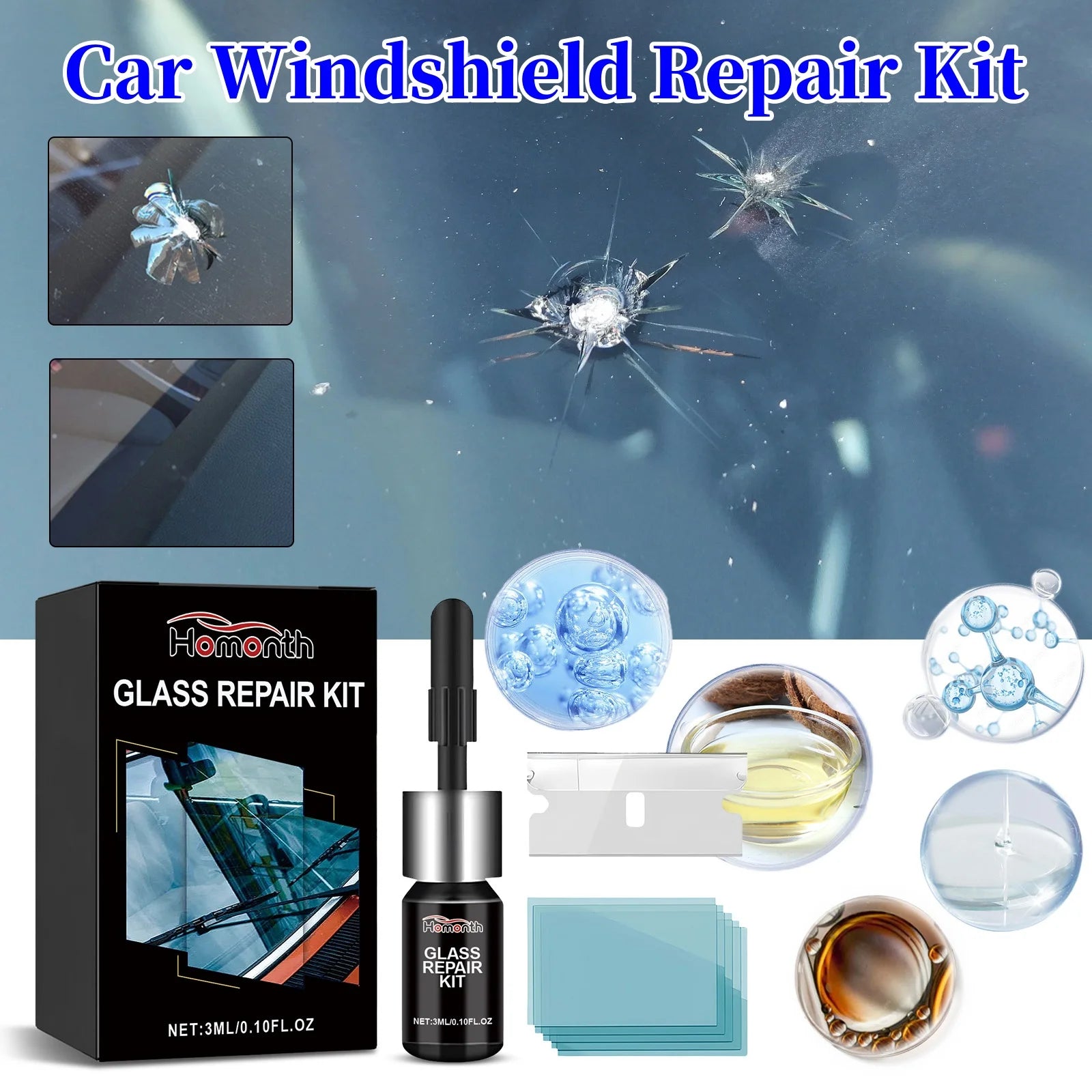 Magic Windshield Glass Repair Kit – Fix Cracks in Seconds!